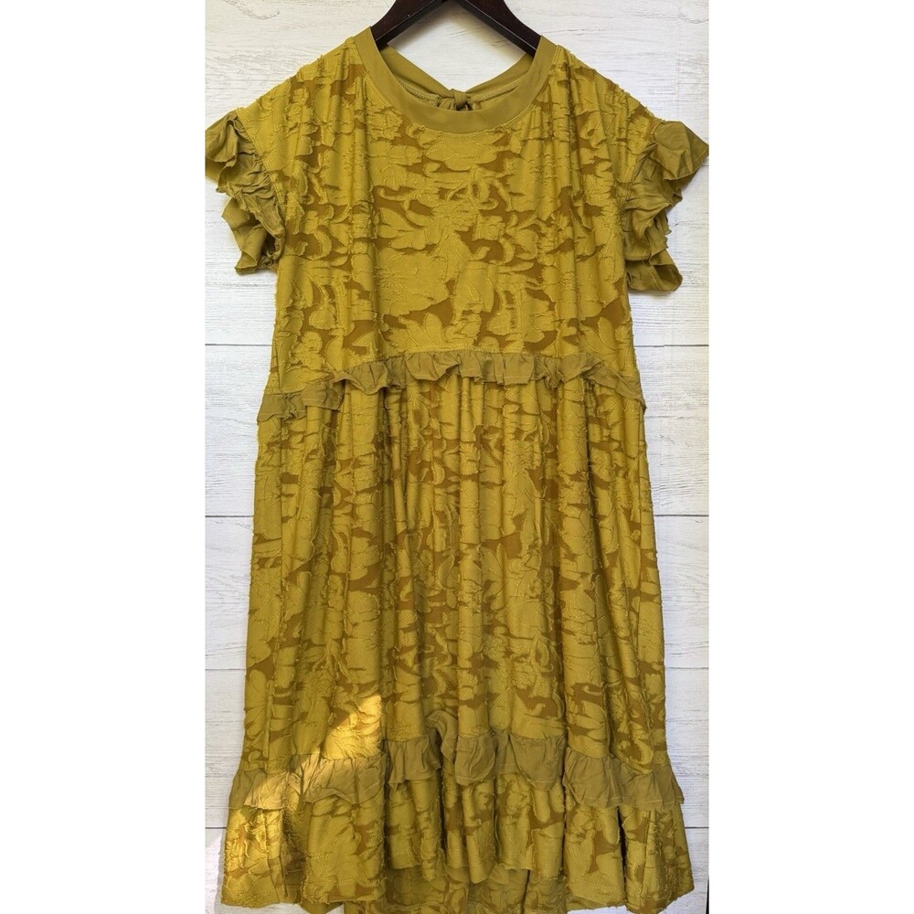 by Anthropologie Ruffle Knit Mini Dress - Size - XS